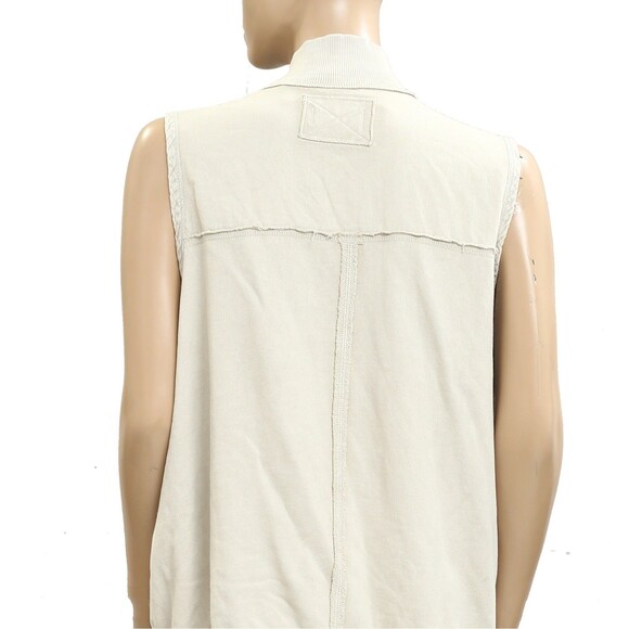 Free People We The Free Jeje Vest Jacket Top Utility Cotton Vintage S 283723 - Picture 7 of 8